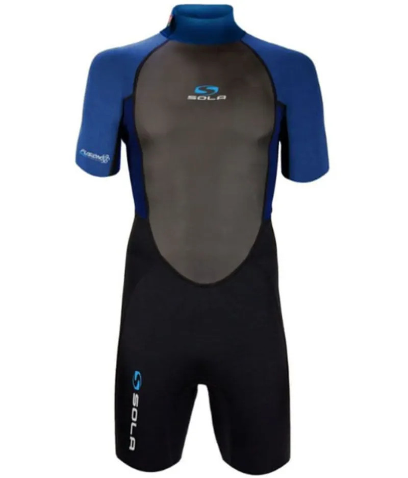 Sola Men's Fusion 3/2 Shortie Wetsuit Navy/Marl